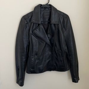 Blank NYC vegan leather motorcycle jacket
